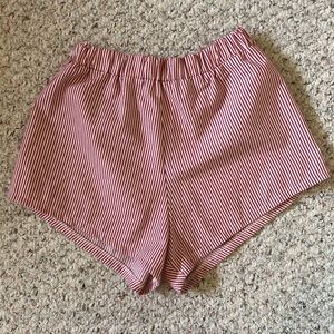 O-Mighty Red & White Cheeky Beach Shorts